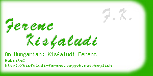 ferenc kisfaludi business card